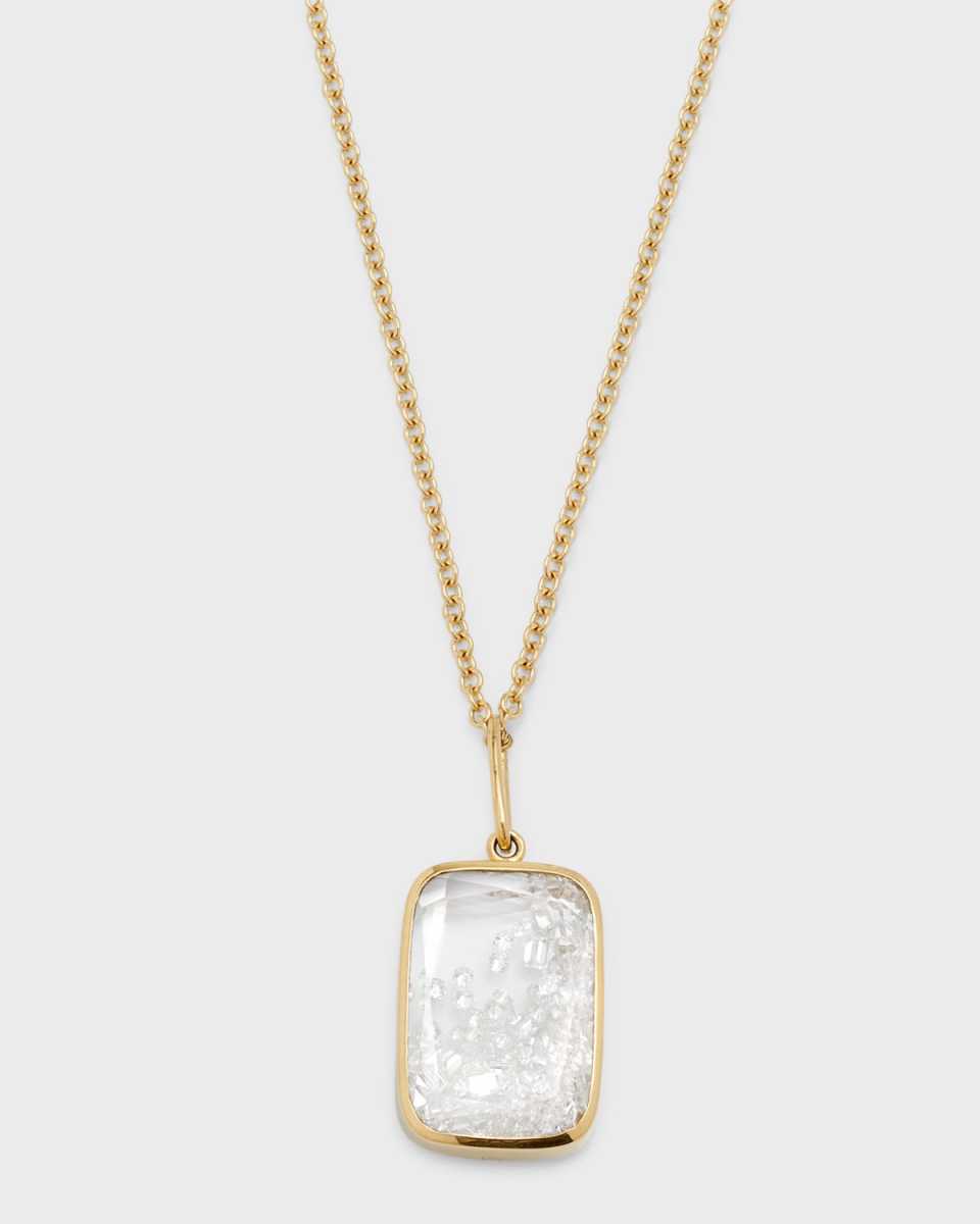 Ten Fourteen Diamond Shaker Pendant in 18K Gold